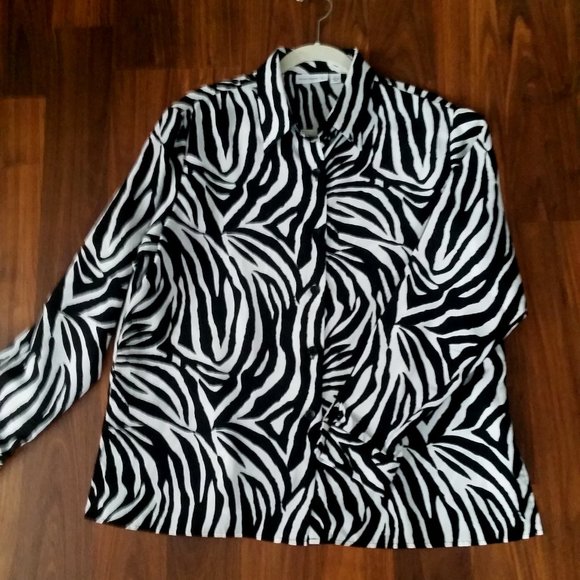 Susan Graver Tops - Susan Graver Peachskin Big Shirt, size L, EUC
